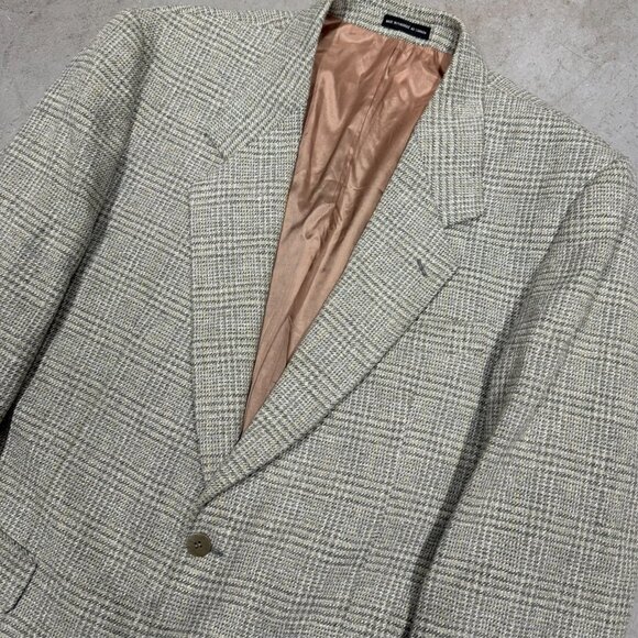 Moores Wool Viscose Blazer Hoyle England Sport Coat Tweed Beige 44R - Picture 2 of 9